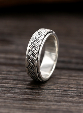 原创纯银泰银复古编织S925麻绳