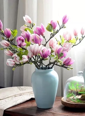 玉兰仿真花pu绢花花客客厅装饰