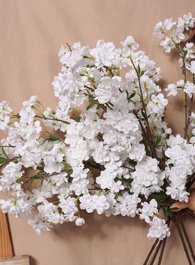 长枝白色樱花桃花仿真梅花枝