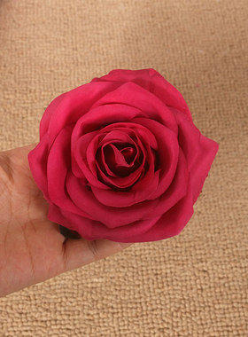 佛洛依德玫红色玫瑰花头仿真花