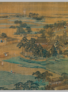 清 焦秉贞 南巡苏州虎丘行宫图 古山水风景人物国画 高清 艺术
