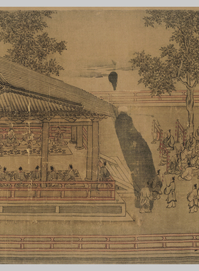 宋高宗书马和之画 鲁颂三篇 宋代书画 山水人物风景 微喷复制临摹