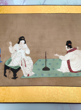 唐张萱捣练图传世名画艺术微喷
