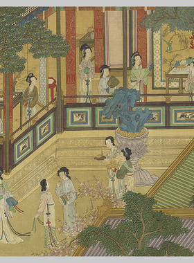 明仇英百美图卷微喷画