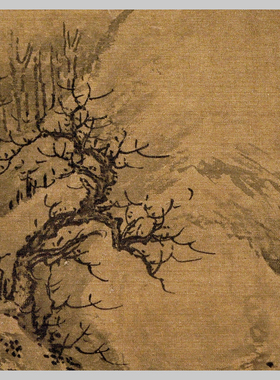 朱锐溪山行旅图山水小品微喷画