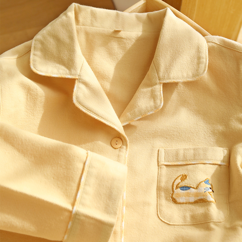 秋冬加厚全棉睡衣女士2025新款卡通纯棉磨毛长袖家居服套装可外穿 - 图2