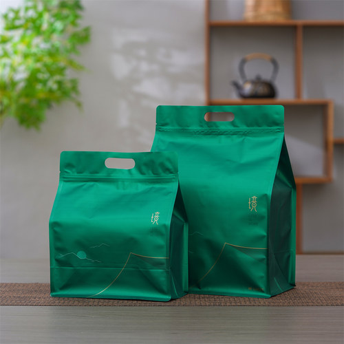 通用茶叶包装袋子普洱茶散茶防潮密封袋红茶绿茶白茶一斤装自封袋 - 图0