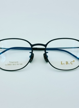 新款9883超轻钛架近视眼镜架小圆框眼镜框配镜散光