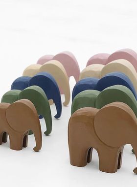 吉祥大象手工小摆件可爱卡通