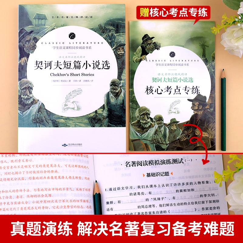 契诃夫短篇小说选集九年级下册初中初三必读课外阅读书籍套中人变色龙书世界经典文学名著热销小说畅销书老师推荐外国文学作品-图1