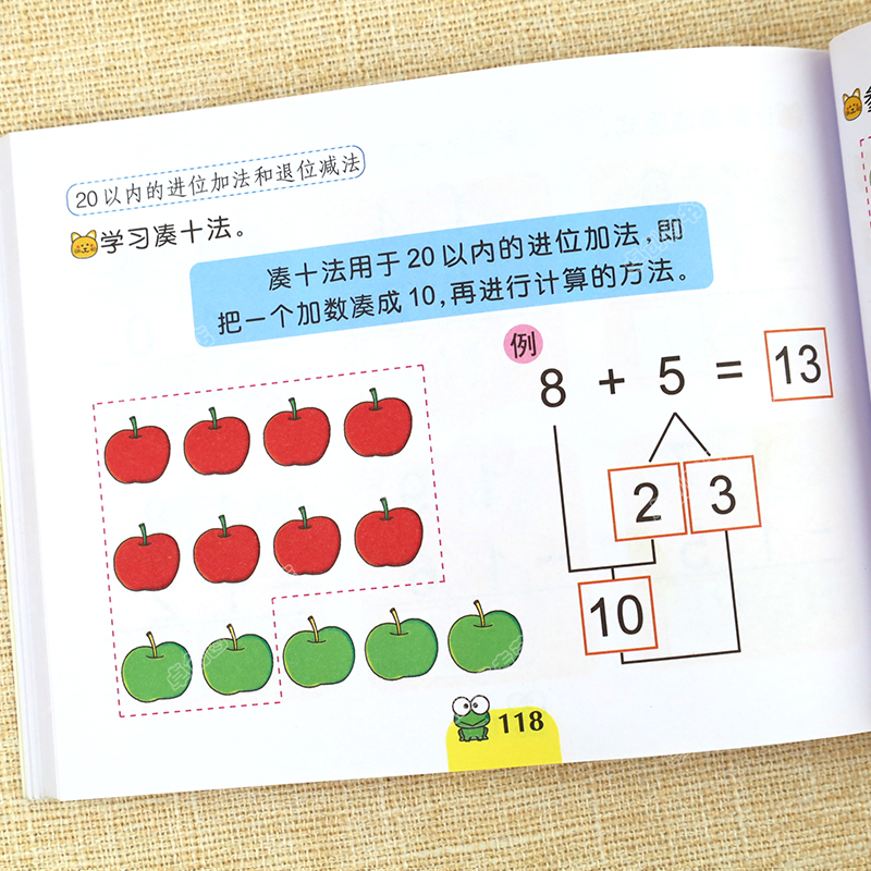 幼儿园学前班数学中班幼儿练习册启蒙算数 5/10十20以内加减法天天练加法减法神器大班书籍下册教材口算题卡数字的分解与组成趣味-图3