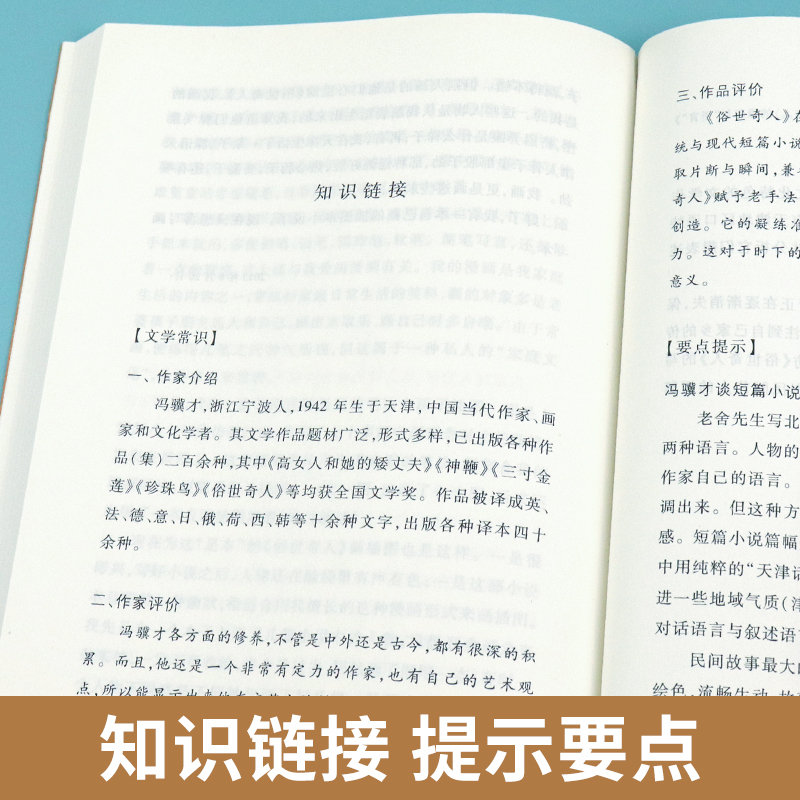 俗世奇人全本冯骥才正版原著青少年版无删减五年级必读人民文学出版社初中生课外读物名著书籍初一二三六年级熟世奇人完整版t-图3