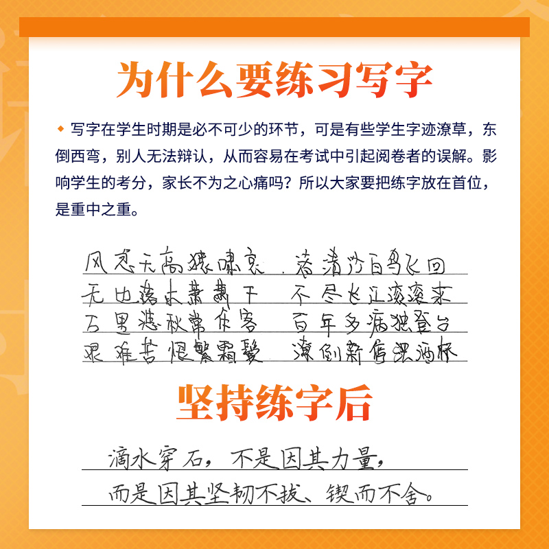 一年级字帖练字二三年级四五六年级上下册语文同步练字帖每日一练人教版练字本小学生专用写字本楷书描红硬笔书法生字抄写本笔画顺-图1