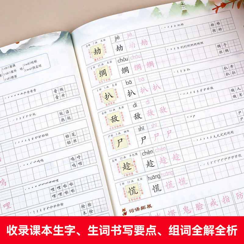 四年级下册同步字帖 练字帖每日一练人教版 小学4下学期语文写字帖钢笔字帖小学生专用临摹 写字课课练部编版生字抄写本控笔训练书