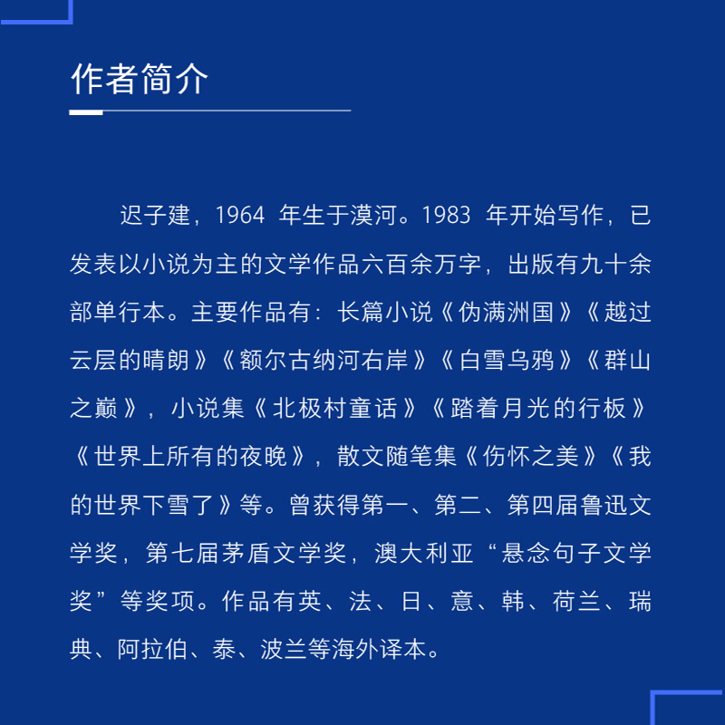 迟子建北极村童话迟子建作品集作家出版社短篇中篇小说集散文集茅盾文学奖获奖全集鲁迅文学奖得主中国现当代文学精选北极村的童话 - 图2