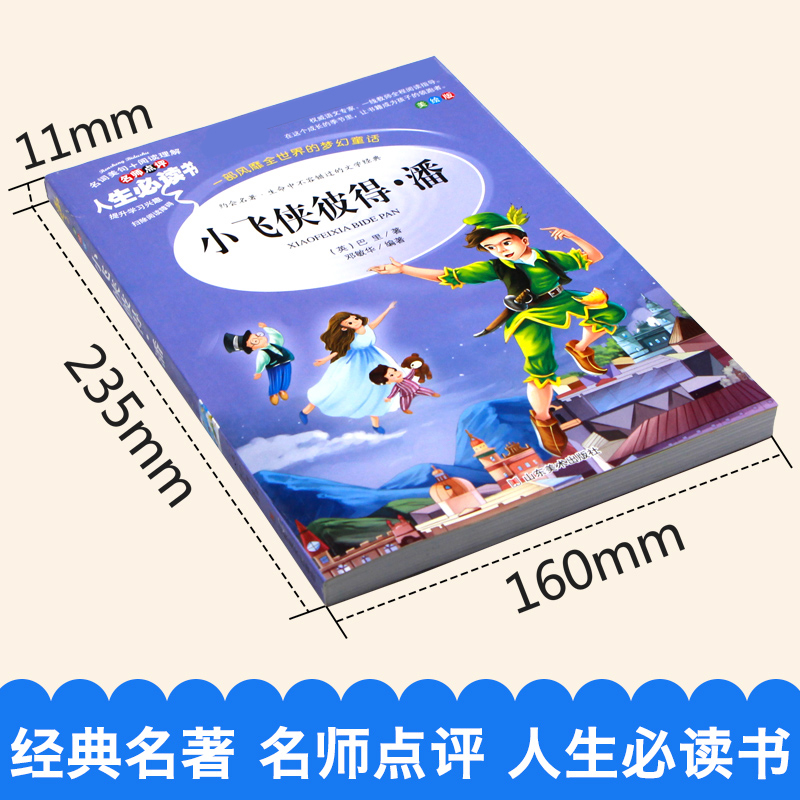 小飞侠彼得潘 小学生三四五六年级课外书阅读必读书籍经典故事书文学名著正版原著适合8-12岁孩子看的读物少年儿童山东美术出版社 - 图2