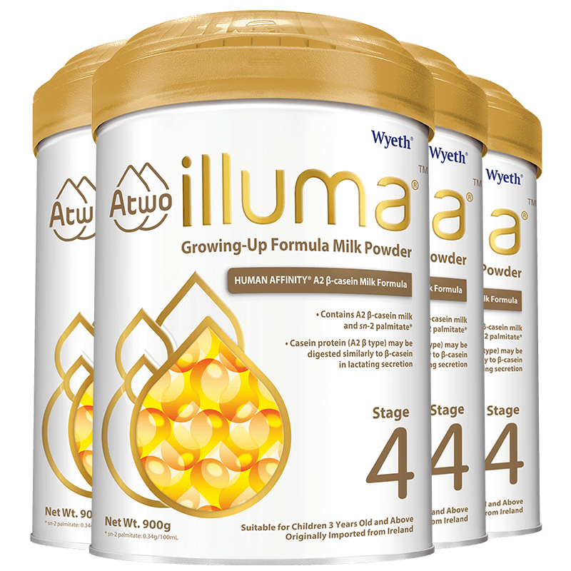 惠氏营养品海外旗舰店【预售】海外版ILLUMA启赋A2-4段3岁以上高端婴幼儿奶粉900g*41