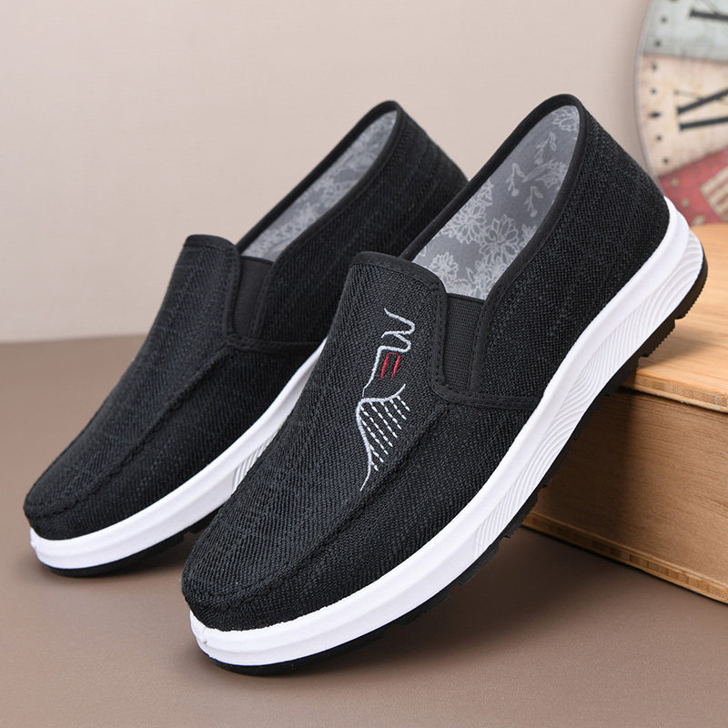 老北京布鞋男软底舒适防滑春秋款一脚蹬帆布鞋中老年爸爸鞋休闲鞋,淘宝优惠券,粉丝福利购,淘宝优惠卷
