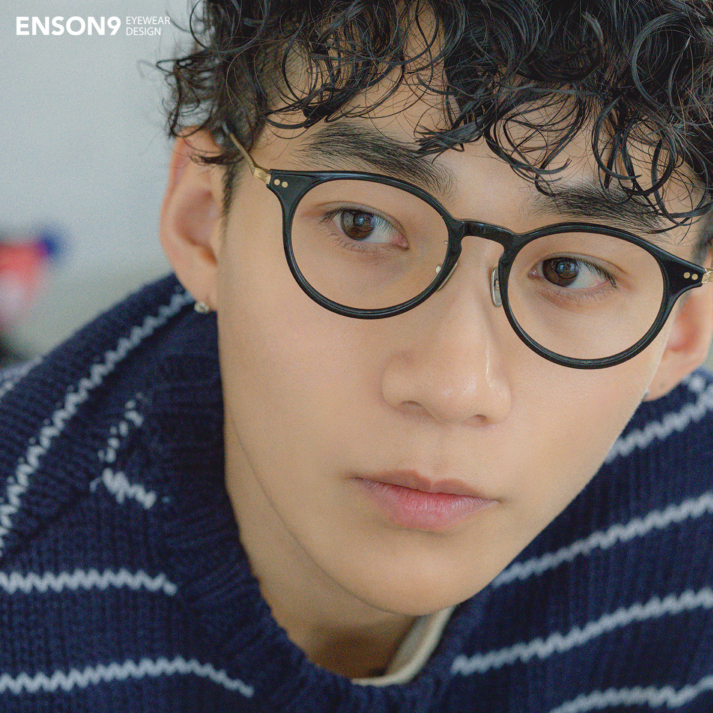 enson9日系复古花纹板材圆框潮男女 纯钛拼色半透明配近视平光镜,淘宝优惠券,粉丝福利购,淘宝优惠卷