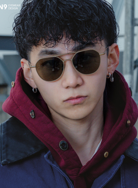 高级痞帅金属飞行员大框偏光墨镜