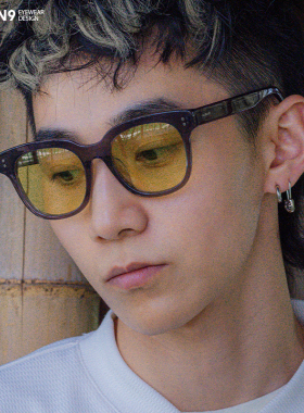 复古板材太阳镜男女偏光墨镜