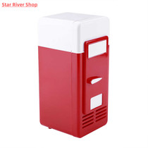 USB Mini Fridge Refrigerator with LED Light Fridge Beverage