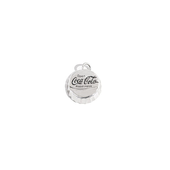 Retro sterling silver silver charm sweater chain coke bottle cap