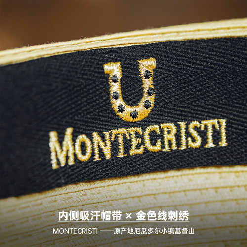 马登工装美式复古老钱风网眼编织巴拿帽阿美咔叽户外防晒草帽夏男 - 图2