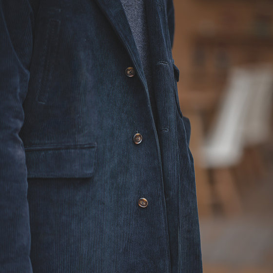 Madden Workwear American Retro Corduroy Cthulhu Civilian Coat Loose Jacket Mid-Length Windbreaker Men's Spring
