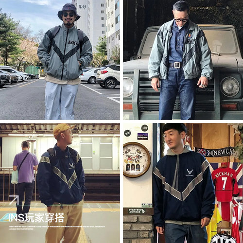马登工装ARMY反光连帽飞行员夹克运动速干外套宽松IPFU训练服男春 - 图2