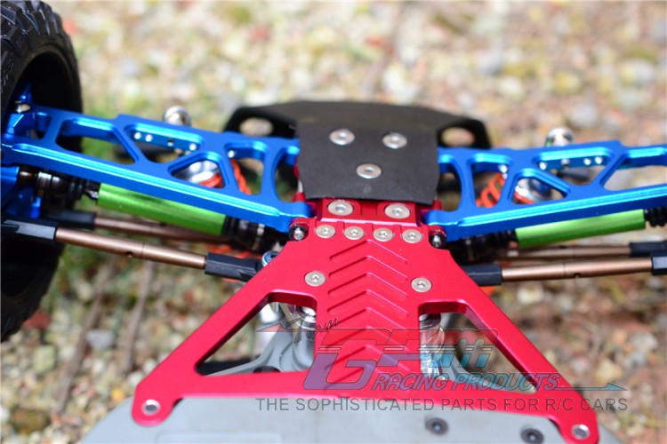 TRAXXAS SLASH 4X4 MODEL 68086-21铝合金前波箱底座+不锈钢螺丝 - 图1