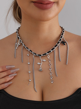 欧美跨境饰品个性多元素挂饰绒布