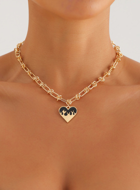 ALex同款爱心项链饰品小众设计情