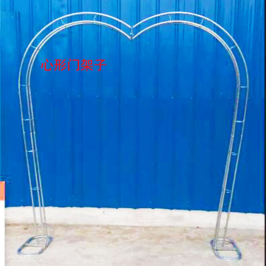 婚庆拱门铁艺花架方形架子道具绢花拱门圆形门开业花门婚礼布置现