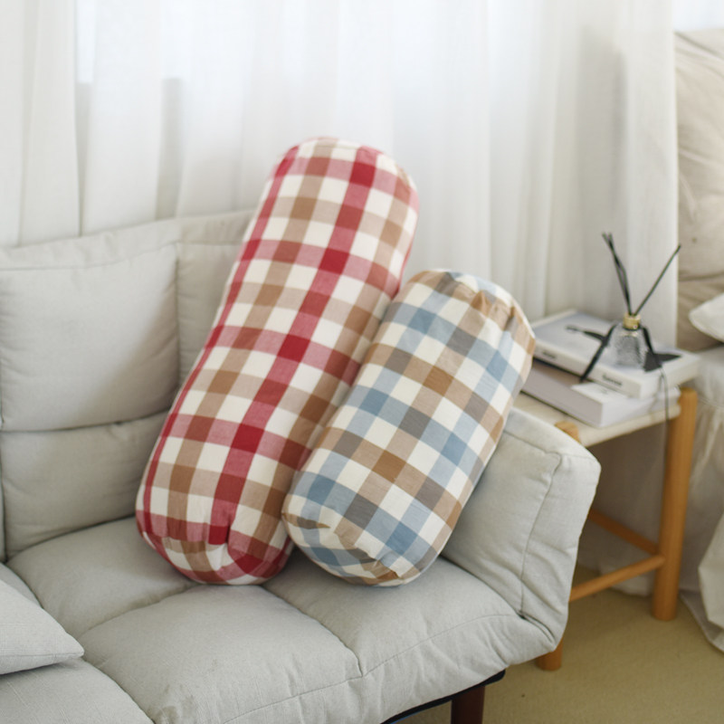 小清新田园风格子长条枕糖果枕夹腿抱枕可拆洗靠枕儿童床头靠垫,淘宝优惠券,粉丝福利购,淘宝优惠卷