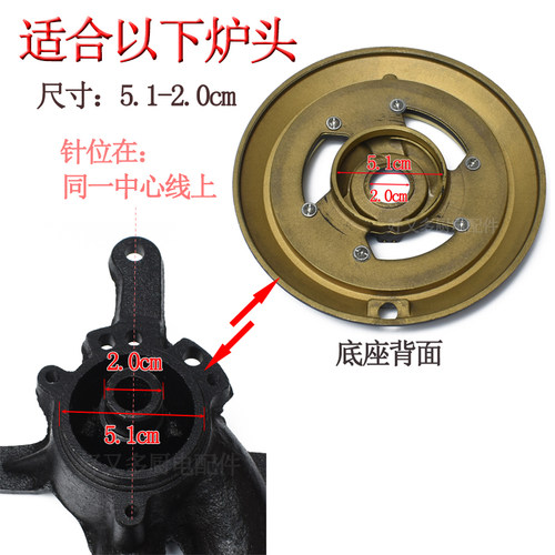 煤气灶燃气灶配件适用于美大集成灶炉头压火盖分火器灶头优格好迪 - 图2