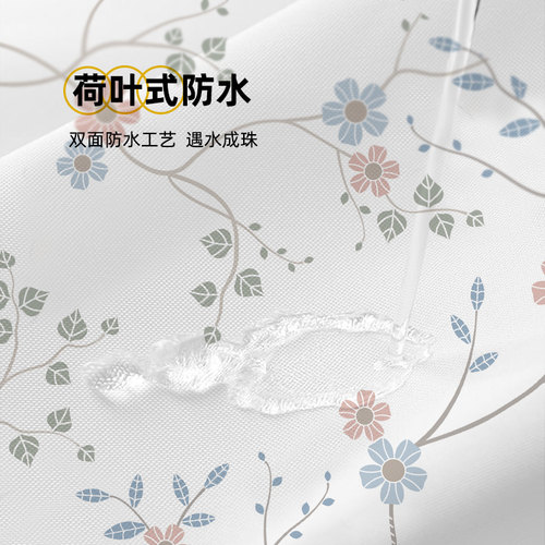 浴帘防水防霉加厚垂坠卫生间淋浴帘洗澡遮挡帘干湿分离浴室隔断帘 - 图0