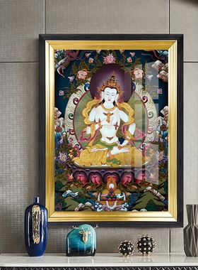 释迦牟尼绿度母新中式装饰画玄关