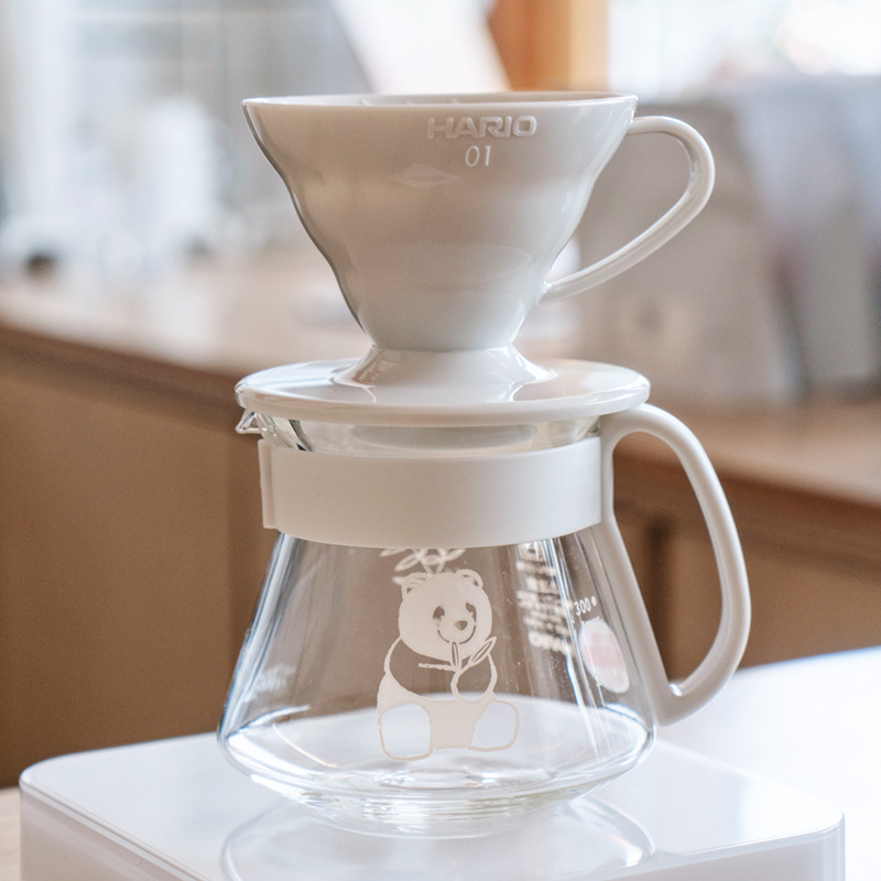 日本hario分享壶v60滤杯树脂手冲咖啡壶套装入门滤纸云朵咖啡器具 - 图0