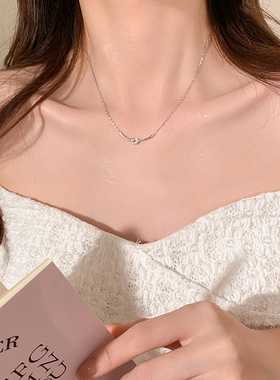 设计感微笑绳结项链高级感