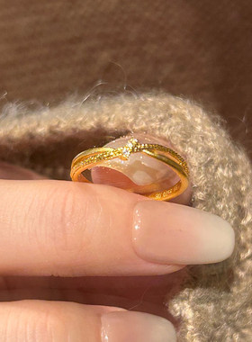 新中中古法交叉绳结戒指