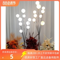 Wedding Wedding Props Iron Art Happiness Fruits Apple Tree Road Leading Lights Shine swing piece Decorative Stage Arrangement Silver