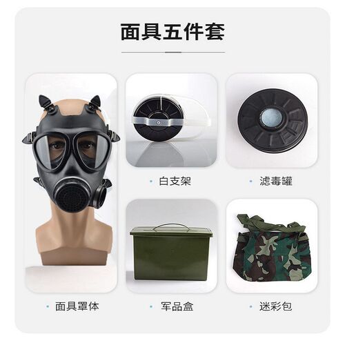 防毒面具全面罩大视野自吸过滤头戴式防毒面罩全面罩山西新华科技 - 图0