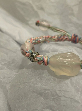 优选设计水蜜桃手链编绳款手链