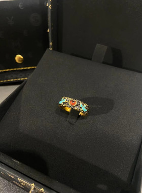 大雁羽毛爱心飞鸟戒指潮复古时尚指潮流小众ins高级感开口戒法式