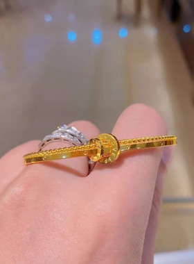 双环开口手镯优选女镀18K金