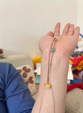 精致小锁包吊坠编绳项链小众复古