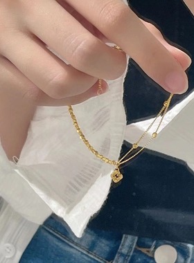 蹦迪四叶草手链女镀18k金小众