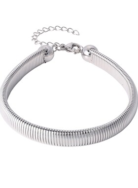 欧美时尚潮流个性宽款粗环手镯女钛钢金属感手环ins法式