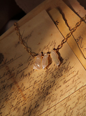 气质百搭珍珠锁骨链轻奢风韩版小众项链简约不规则女文艺复古